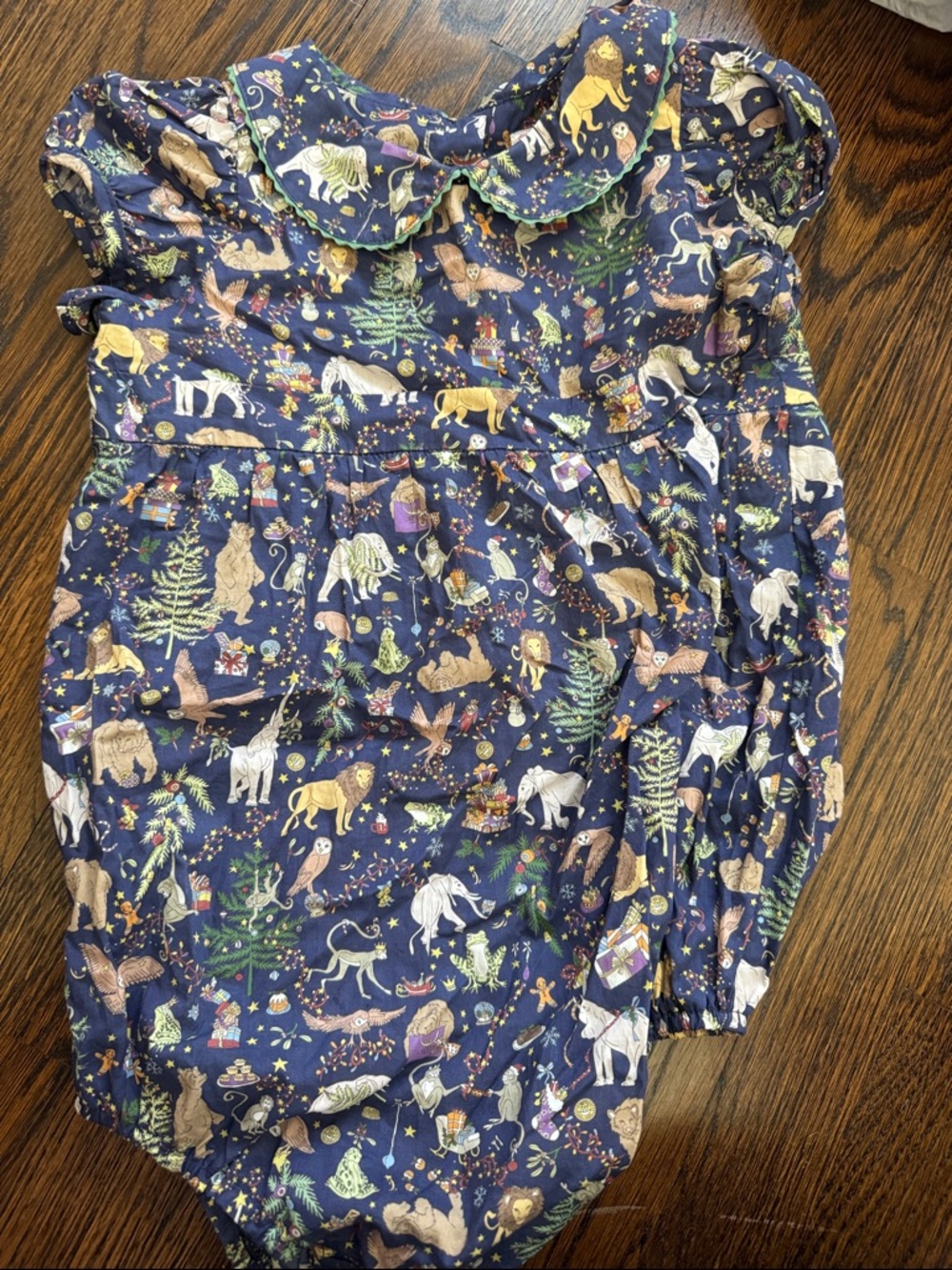Classic prep romper 3t navy woodland